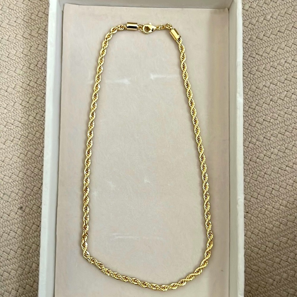 18k rope chain necklace
